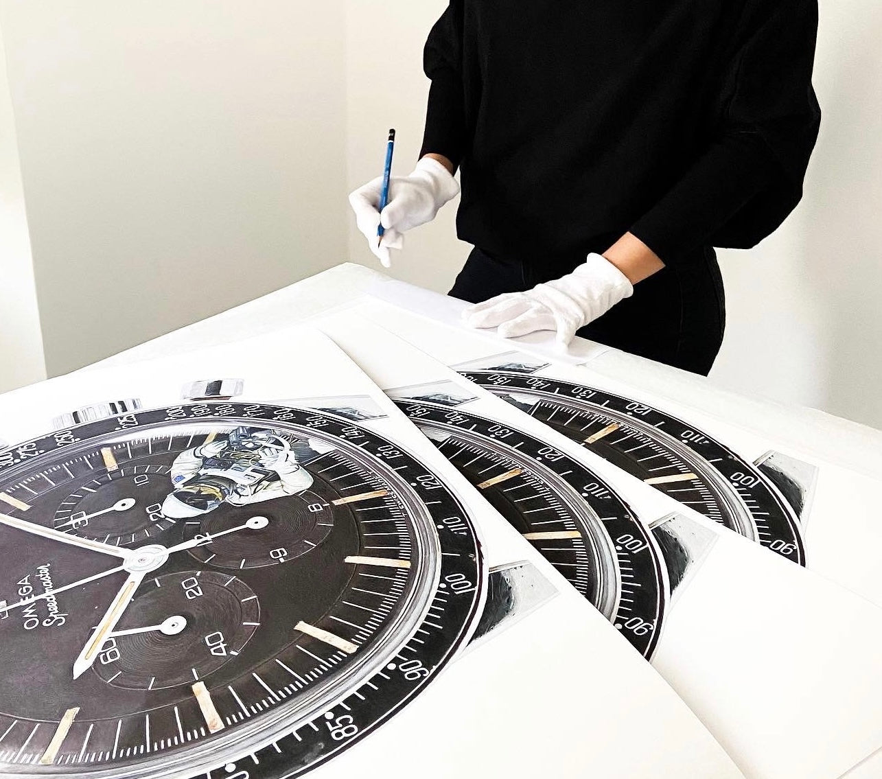 Set of 2 Fine Art Giclée Print: "Omega speedmaster Ed White" + "Caliber 321"