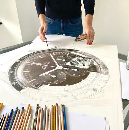 Giclée-Kunstdruck: „Omega Speedmaster Ed White“