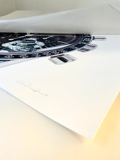Giclée-Kunstdruck: „Omega Speedmaster Ed White“