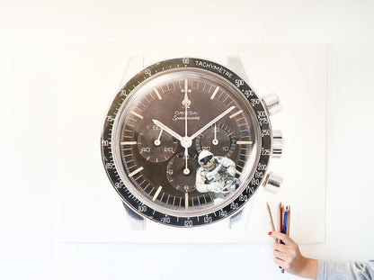 Giclée-Kunstdruck: „Omega Speedmaster Ed White“