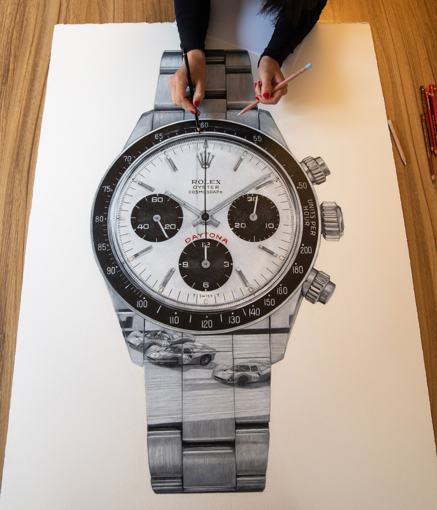 Original Drawing "Rolex Daytona "Big Red" Reference 6263"