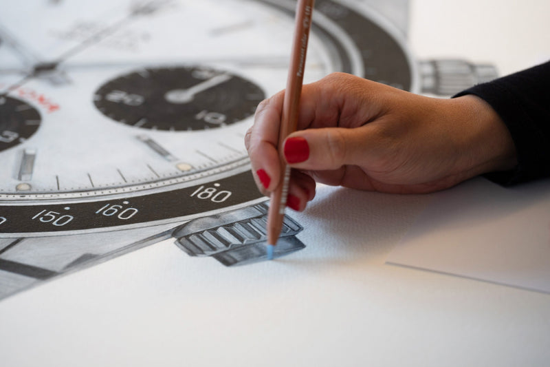 cecilia-mendoza-cm-visual-ceciliaismyname-Rolex-Daytona-Race-drawing-detail1